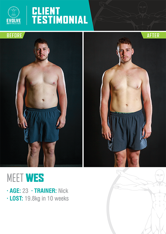 Body Transformations Melbourne - Evolve Training Systems Gym - WES FA