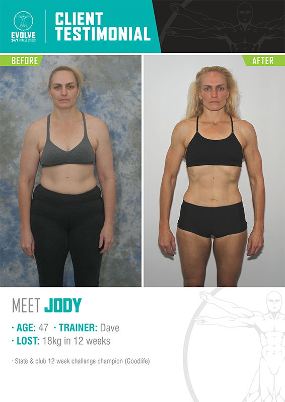 Body Transformations Melbourne - Evolve Training Systems Gym - JODY FA Body Transformations Melbourne - Evolve Training Systems Gym - JODY FA
